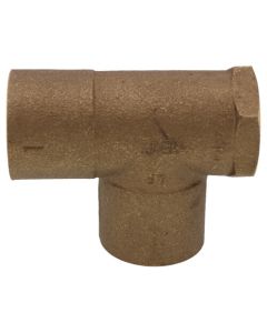 1" x 3/4" x 1" C x F x C Cast Brass Tee (Lead Free)