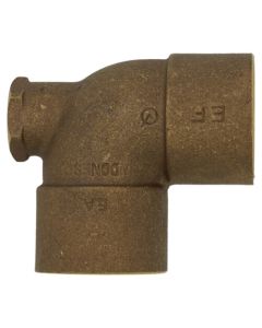 1-1/2" x 1/2" x 1-1/2" C x F x C Cast Brass Tee (Lead Free)