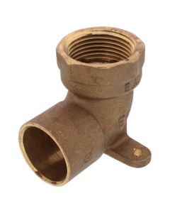 1" CxF Cast Brass 90-Degree Drop Ear Elbow (Lead Free)