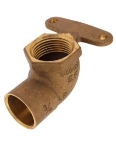 3/4" C x F Cast Brass 90° Hi Ear Elbow (Lead Free)