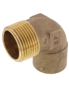 1" C x M Cast Brass 90-Degree Elbow (Lead Free)