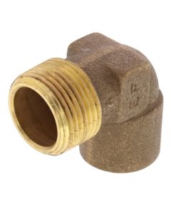 3/4" C x M Cast Brass 90-Degree Elbow (Lead Free)