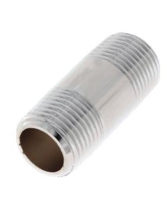 3/8" x 1-1/2" Chrome Brass Nipple (Lead Free)