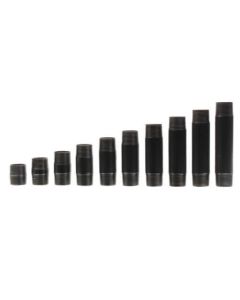 1" Black Nipple Set (Close to 6" Length)