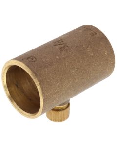 3/4" Cast Brass Straight Drain Coupling with Cap (Lead Free)