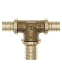 3/4" X 3/4" X 1" F2080 PEX Tee, for Rehau Tools Only (Lead Free Brass)
