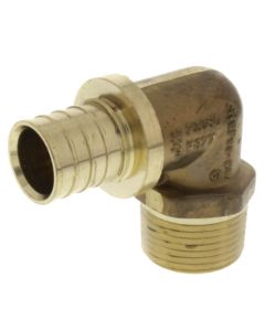 3/4" F2080 PEX Male 90 Elbow, for Rehau Tools Only (Lead Free Brass)