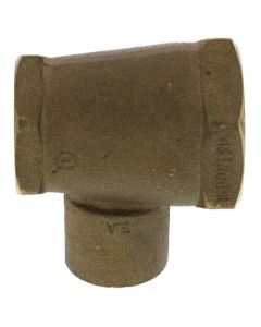 1" x 3/4" x 3/4" FxFxC Cast Brass Tee (Lead Free)