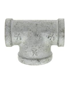 1/2" x 1/2" x 3/4" Galvanized Bull Head Tee