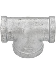 3/4" x 3/4" x 1" Galvanized Bull Head Tee