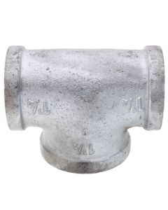 1-1/4" x 1-1/4" x 1-1/2" Galvanized Bull Head Tee