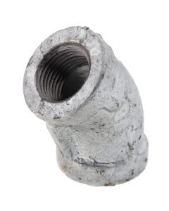3/8" Galvanized Malleable 45° Elbow