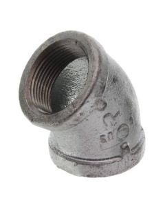 1-1/4" Galvanized Malleable 45° Elbow
