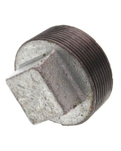 4" Galvanized Malleable Square Head Plug