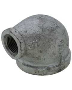 1-1/2" x 1/2" Galvanized Malleable Reducing Elbow