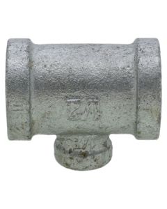 1/2" x 1/2" x 1/8" Galvanized Reducing Tee