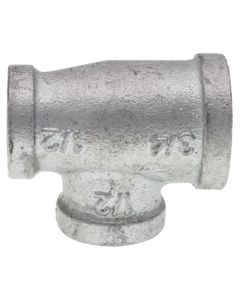 3/4" x 1/2" x 1/2" Galvanized Reducing Tee