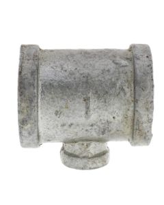 1" x 1" x 1/4" Galvanized Reducing Tee