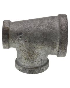1" x 1/2" x 3/4" Galvanized Reducing Tee