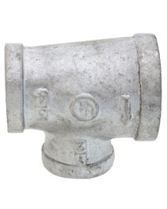 1" x 3/4" x 1/2" Galvanized Reducing Tee
