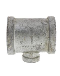 1-1/2" x 1-1/2" x 3/8" Galvanized Reducing Tee