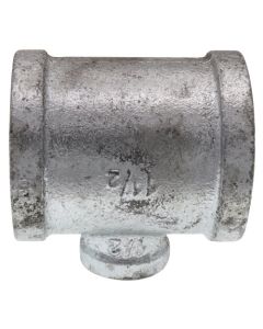 1-1/2" x 1-1/2" x 1/2" Galvanized Reducing Tee
