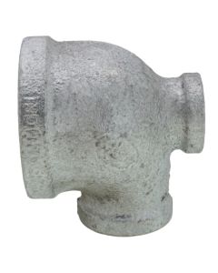 1-1/2" x 1/2" x 3/4" Galvanized Reducing Tee