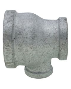 1-1/2" x 1" x 1/2" Galvanized Reducing Tee