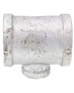 1-1/4" x 1-1/4" x 1/2" Galvanized Reducing Tee