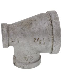 1-1/4" x 1/2" x 3/4" Galvanized Reducing Tee