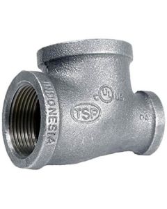 1-1/4" x 3/4" x 1/2" Galvanized Reducing Tee