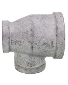 1-1/4" x 3/4" x 3/4" Galvanized Reducing Tee