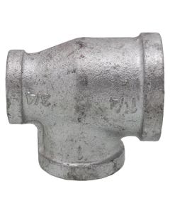1-1/4" x 3/4" x 1" Galvanized Reducing Tee