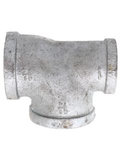 1-1/4" x 1" x 1-1/4" Galvanized Reducing Tee