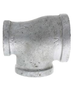 1-1/4" x 1" x 1-1/2" Galvanized Reducing Tee