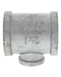 2" x 2" x 1" Galvanized Reducing Tee