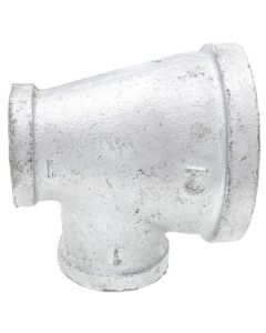 2" x 1" x 1" Galvanized Reducing Tee
