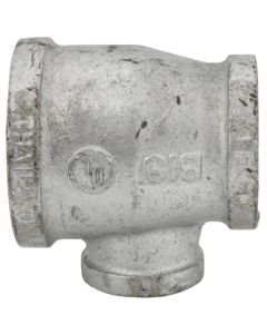 2" x 1-1/2" x 1" Galvanized Reducing Tee