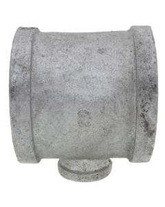 3" x 1" Galvanized Malleable Reducing Tee