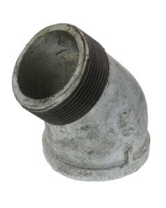 2-1/2" Galvanized Malleable 45-Degree Street Elbow