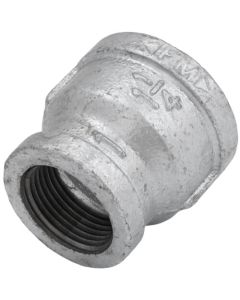 1-1/4" x 1" Galvanized Malleable Reducing Coupling