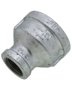 1-1/2" x 3/4" Galvanized Malleable Reducing Coupling