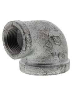 1-1/4" x 3/4" Galvanized Malleable Reducing Elbow