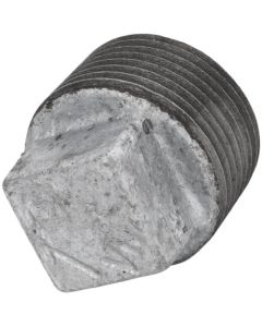 1" Galvanized Malleable Square Head Plug