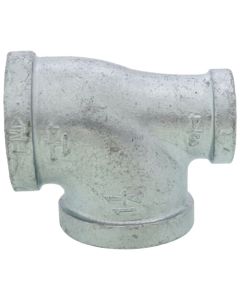 1-1/4" x 3/4" x 1-1/4" Galvanized Reducing Tee