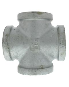 1-1/4" Galvanized Malleable Cross