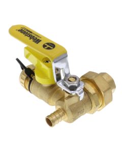 1/2" PEX Crimp x FNPT Union Pro-Pal Ball Valve w/ Drain & Reversible Handle (Lead Free)