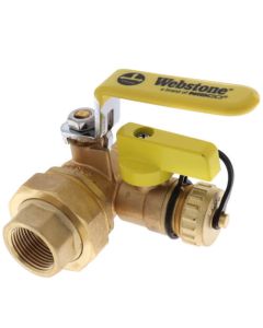 3/4" PEX Crimp x FNPT Union Pro-Pal Ball Valve w/ Drain & Reversible Handle (Lead Free)