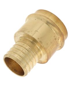 1-1/4" PEX Crimp x Copper Press Brass Adapter (Lead Free)