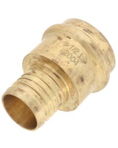 1-1/2" PEX Crimp x Copper Press Brass Adapter (Lead Free)